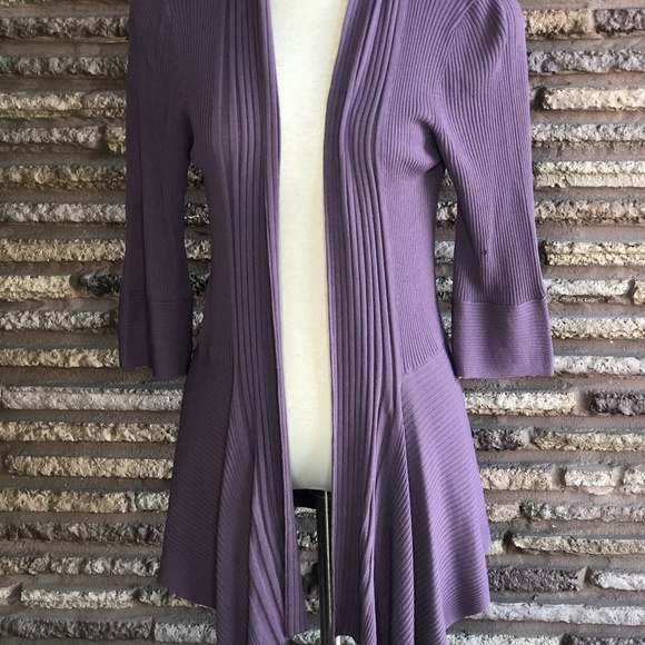 Soft Surroundings Purple Open Drape Cardigan - Picture 3 of 7